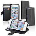 Insten® Leather Wallet Case With Card Holder For iPod Touch 5th Gen, Black