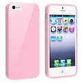 Insten® TPU Rubber Skin Case For Apple iPhone 5/5S, Light Pink Jelly