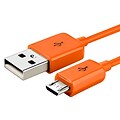 Insten® 6 Micro USB A/B 2-in-1 Cable, Orange