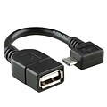 Insten® Micro USB OTG To USB 2.0 Adapter, Black