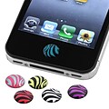 Insten® 6 Piece Home Button Sticker For Apple iPhone/iPad/iPod Touch, Zebra