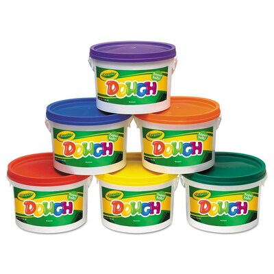 Crayola® Modeling Dough Bucket, 3 lbs., Assorted, 6/Set (CYO570016)