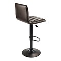 Winsome® Holly Triple Stitch Faux Leather Airlift Adjustable Stool, Dark Espresso