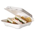 Eco-Products® Renewable and Compostable Sugarcane Containers, 1-Compartment, 9x9x3, 200/Case