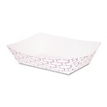 Boardwalk 1 lbs. Weave Paper Food Tray; Red/White, 1000/Pack