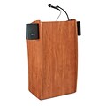 Oklahoma Sound® 46H x 24W x 21D MDF Vision Floor Lectern With Sound, Cherry