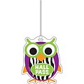 Ashley 3 3/4 Rubber Colorful Owl Hall Pass With Strap