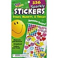 Trend Sparkly Stars, Hearts, & Smiles Sticker Pad, 336 CT (T-5005)