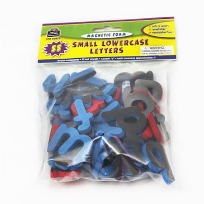 Teacher Created Resources 1 - 1 1/4 Magnetic Foam: Small Lowercase Letters, Blue/Red/Purple (TCR20