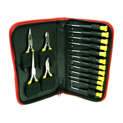 Stalwart™ Precision Jewelers Tool Set With Case, 16 Piece