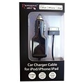 Professional Cable™ i-Charge 30-Pin Car Charger For iPod/iPhone; Black