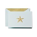 Crane & Co™ Hand Engraved Beach Glass Note With Envelope, Gold Starfish
