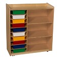Wood Designs Sensorial Discovery Shelving With Assorted Trays, Birch