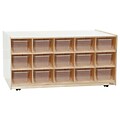 Wood Designs 30 Tray Mobile Island With Translucent Trays, Birch