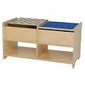 Wood Designs 36 x 18 Plywood Build-N-Play Table With Checkerboard, Natural