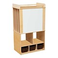 Wood Designs Store-It-All Teaching Center With 3 Brown Trays