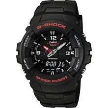 Casio® G100-1BV G-Shock Mens Analog/Digital Wrist Watch, Black