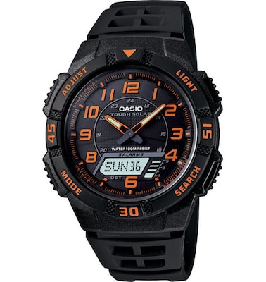 Casio Mens Analog/Digital Tough Solar Sports Chronograph Wrist Watch, Black (AQS800W1B2V)