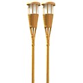 Newhouse Lighting 2 Pack Polycarbonate Solar Flickering Tiki Torches