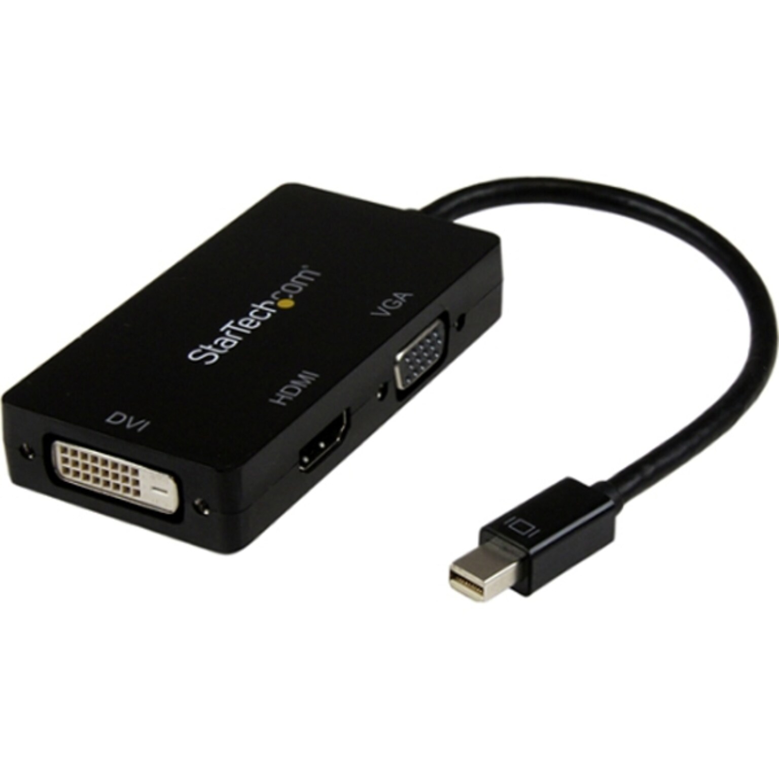 Startech 3-in-1 Mini DisplayPort™ to VGA/DVI/HDMI Adapter; Black