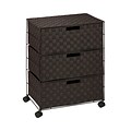 Honey-Can-Do Double Drawer Woven Fabric Storage Organizer, Espresso Brown