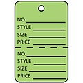 BOX 1 7/8 x 1 1/4 Perforated Garment Tags, Green