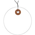 BOX 2 Pre-Wired Plastic Circle Tags, White