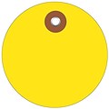 BOX 2 Plastic Circle Tags, Yellow