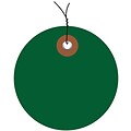 BOX 2 Pre-Wired Plastic Circle Tags, Green