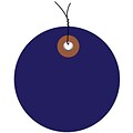 BOX 3 Pre-Wired Plastic Circle Tags, Blue