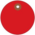 BOX 2 Plastic Circle Tags, Red