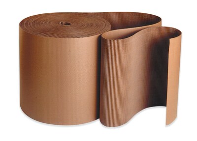 The Packaging Wholesalers Singleface Kraft Corrugated Roll, Natural Kraft, 59 lbs., 48 x 250, 1 Ro