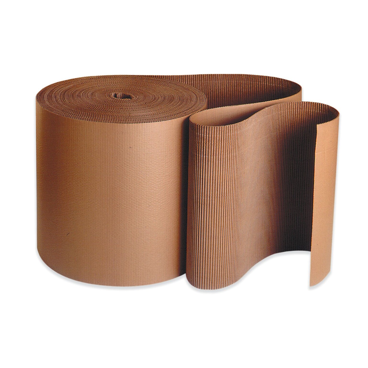 The Packaging Wholesalers Singleface Kraft Corrugated Roll, Natural Kraft, 59 lbs., 48 x 250, 1 Roll (CRCSF48)