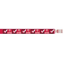 Tyvek® 3/4 x 10 Drinking Age Verified Wristband, Red