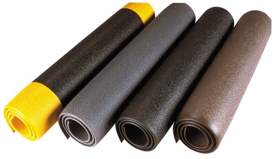 NoTrax Cushion-Stat PVC Sponge Dissipative/Anti-Static Floor Mat, 24" x 36", Black (825S0023BL)