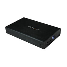 StarTech 3.5 USB 3.0 External SATA III Hard Drive Enclosure, Black (S3510BMU33)