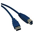 Tripp Lite® 3 SuperSpeed USB 3.0 A/B Cable; Blue