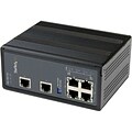 Startech 6 Port Unmanaged Industrial Gigabit Ethernet Switch With 4 PoE+ Port; Black