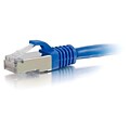 C2G® 10 Cat6 RJ-45 Male/Male Snagless Shielded (UTP) Network Patch Cable; Blue