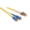 Shaxon 3.3 SC to LC 8.3/125 Single mode Duplex Fiber Optic Patch Cord, Yellow