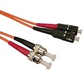 Shaxon 3.3 ST to SC 62.5/125 Multimode Duplex Fiber Optic Patch Cord, Orange