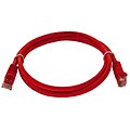 Shaxon 3 Molded Category 6 RJ45/RJ45 Patch Cord, Red