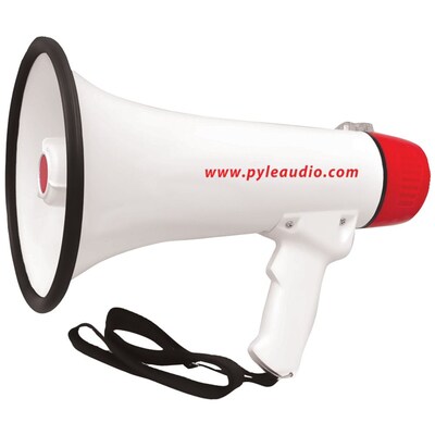 Pyle Pro PMP48IR 40 W Professional Rechargeable Batteries Megaphone with Siren and Aux In; White