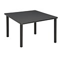 Regency Seating Gray Square Table 36 Metal/Wood