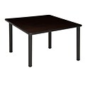 Regency Seating Mocha Walnut Square Table 36 Metal/Wood