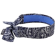 Ergodyne Chill-Its 6700 Evaporative Cooling Bandana, Navy Western, One Size, 6/Carton (12564)