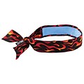Ergodyne® Chill-Its® 6700 Evaporative Cooling Bandana With Cooling Towel, Flames, 6/Pack