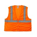 Ergodyne® GloWear® 8205Z Class 2 Hi-Visibility Super Economy Vest, Orange, 2XL/3XL