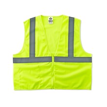 Ergodyne GloWear 8210Z High Visibility Sleeveless Safety Vest, ANSI Class R2, L/XL, Lime (21055)