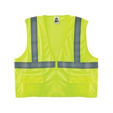 Ergodyne GloWear 8220Z Class 2 Hi-Visibility Standard Vest, Lime, Small/Medium